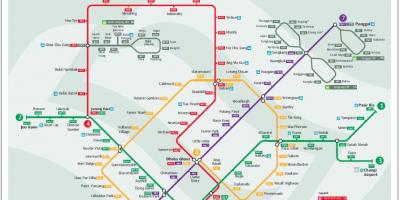 Lrt-路線地図をシンガポール