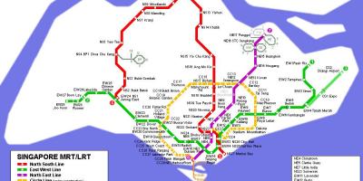 Mrt駅よりシンガポールの地図