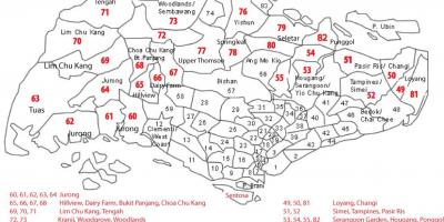 シンガポール郵便番号地図