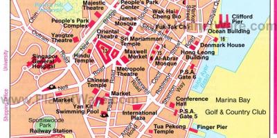中華街シンガポールの地図