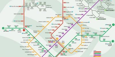 Mrtシステムシンガポールの地図
