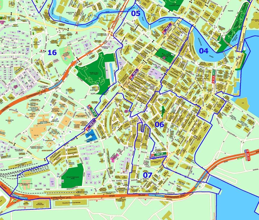 シンガポートディレクトリの地図