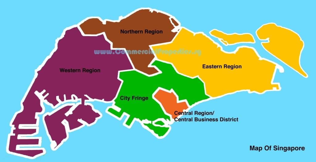 地図のシンガポール近