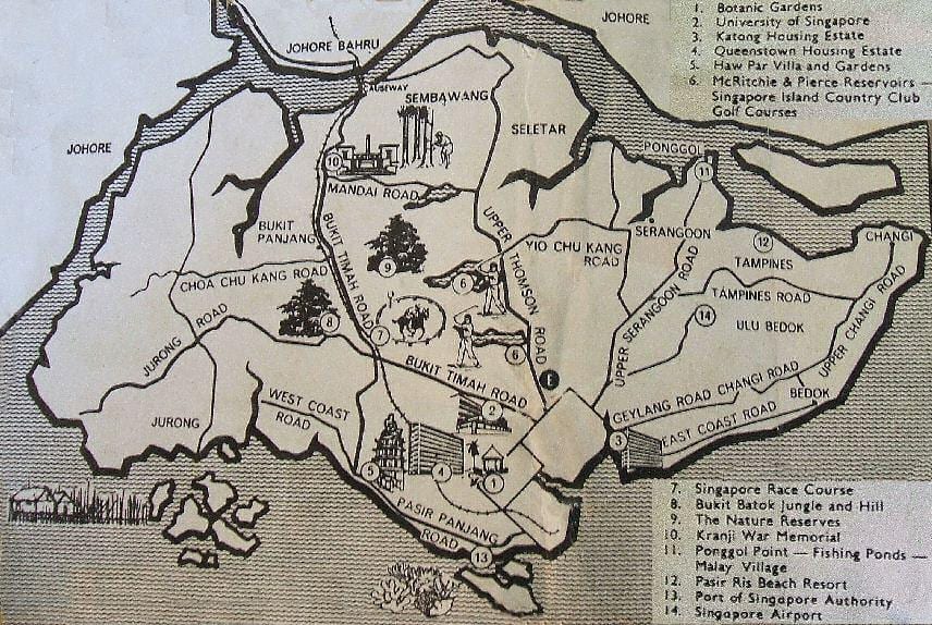 古地図のシンガポール