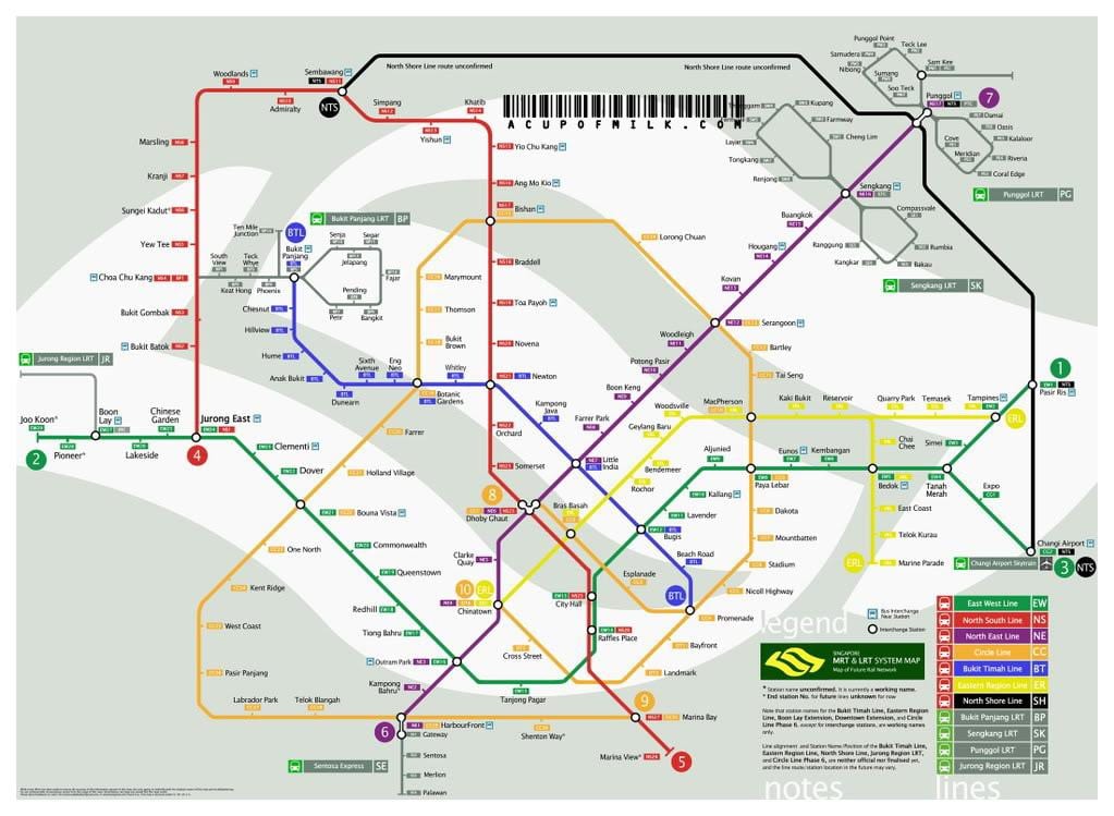 mrt地図2017年にシンガポール