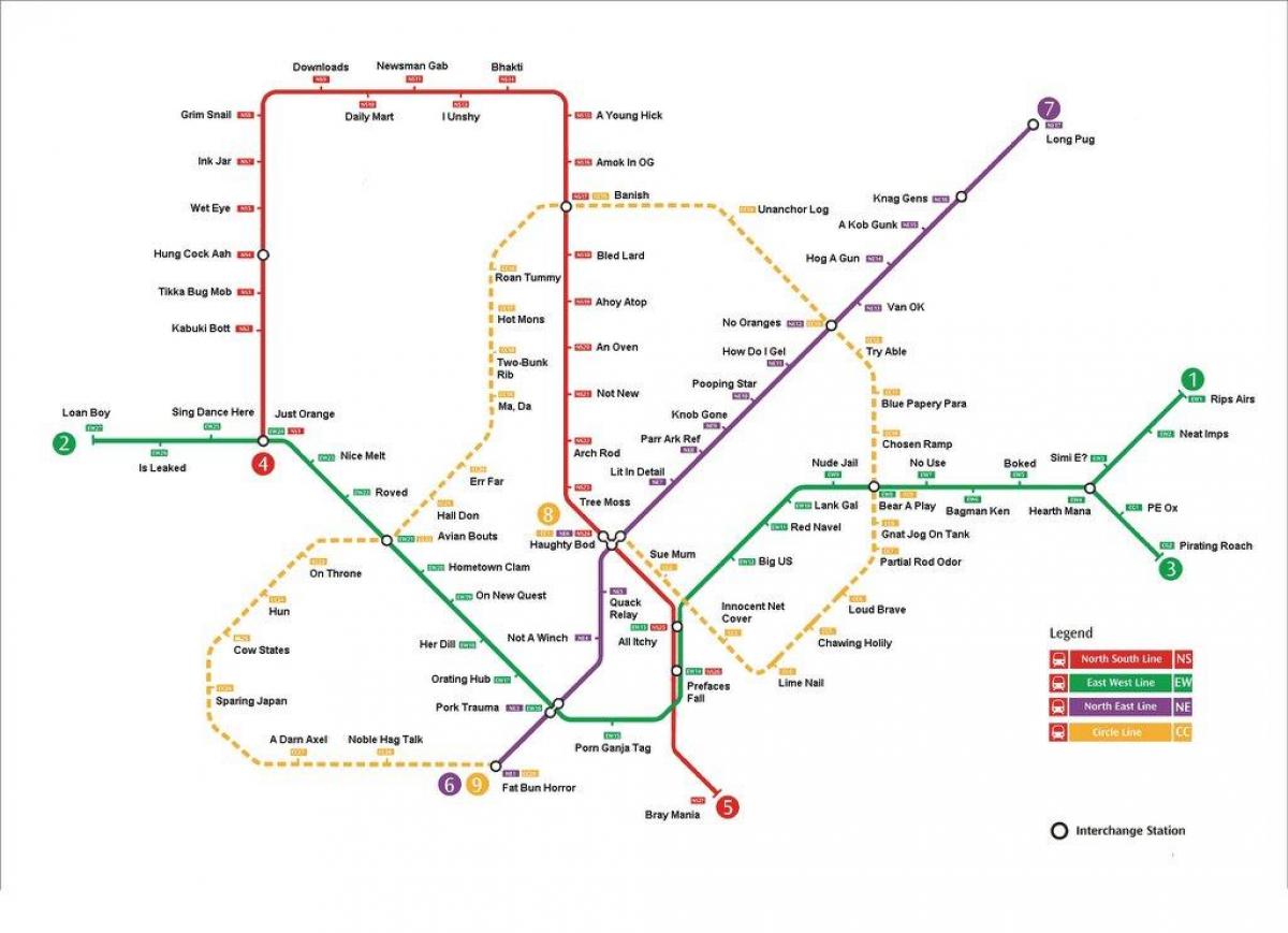 シンガポールmrt駅地図