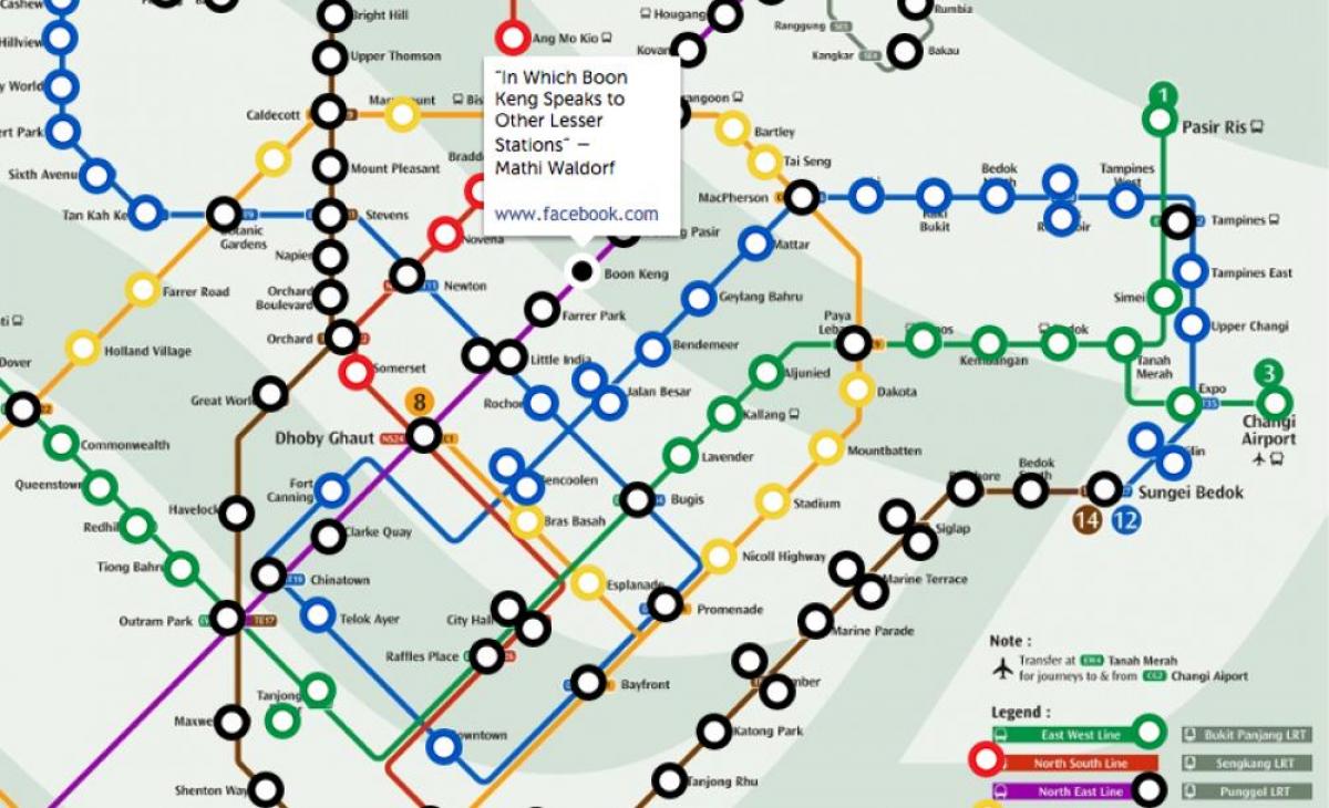 mrt電車シンガポールの地図