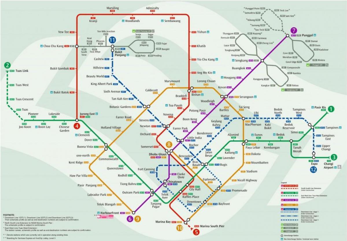 smrtシンガポールの地図