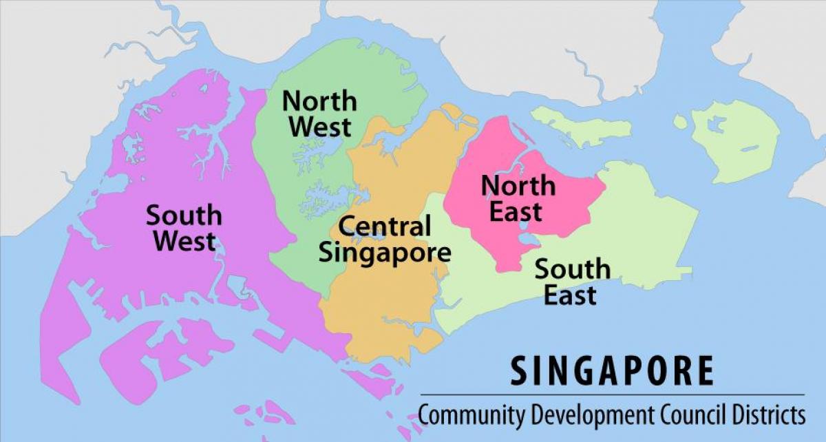 地図のシンガポール地域