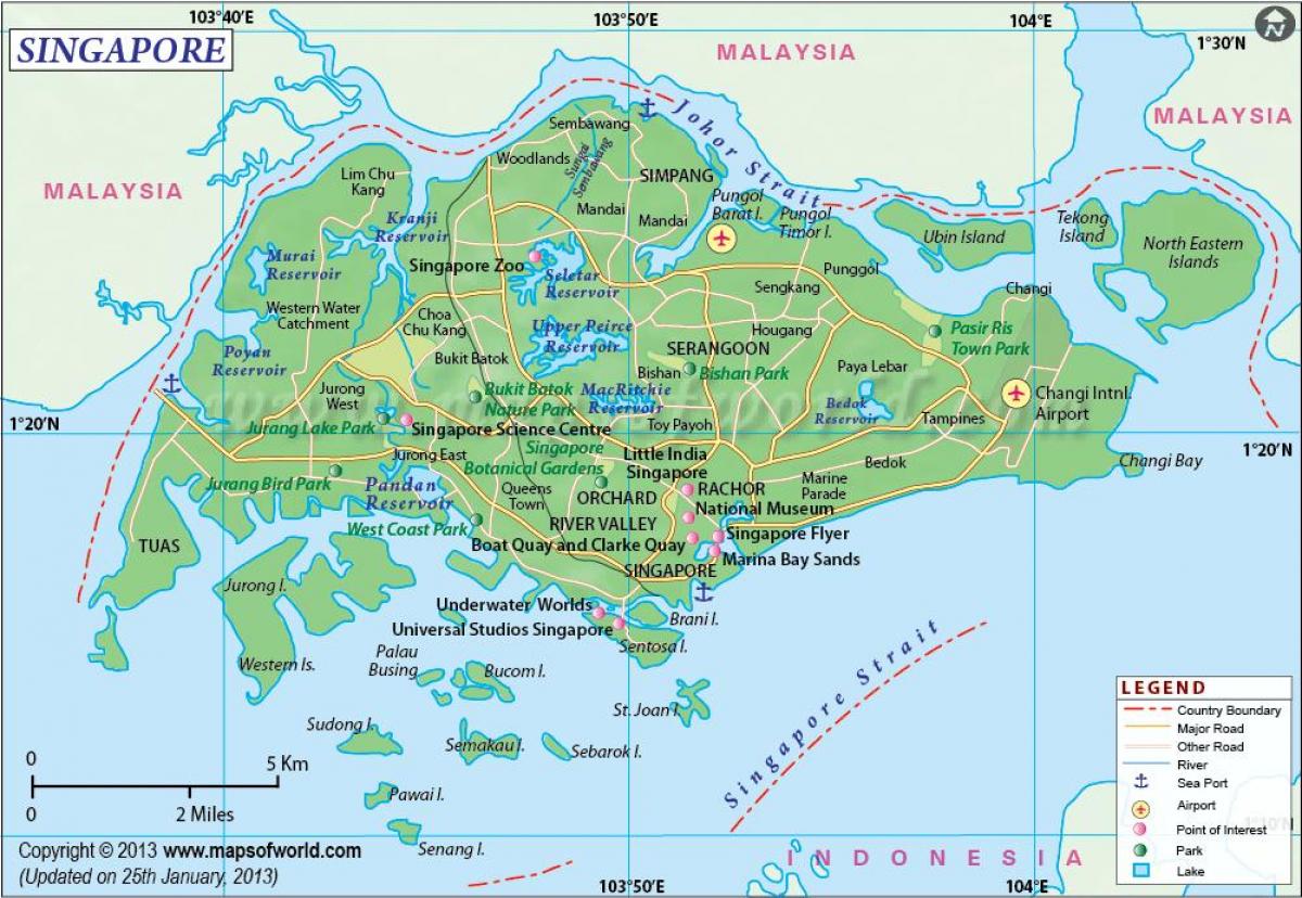 シンガポール所在地地図
