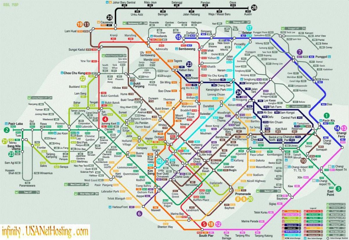 地図のシンガポール輸送