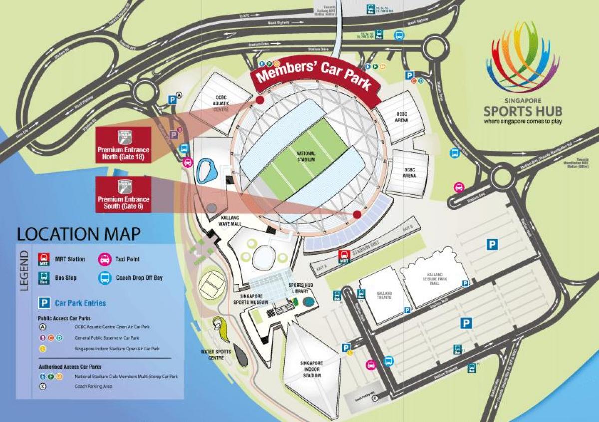 スタジアムmrtシンガポールの地図