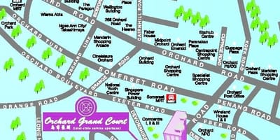 オーチャードシンガポール道路地図