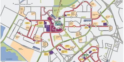 地図のサイクリングシンガポール