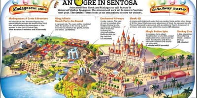 地図のユニバーサルスタジオシンガポール