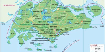 地図のシンガポール市