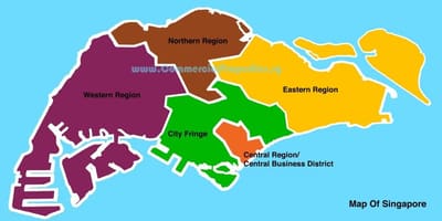 地図のシンガポール近