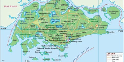 シンガポール所在地地図