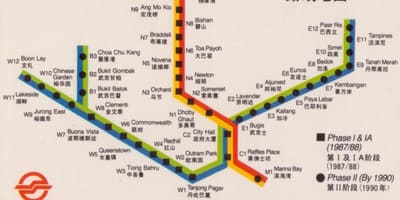 地図のシンガポール道路