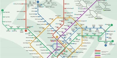 地図のシンガポール鉄道