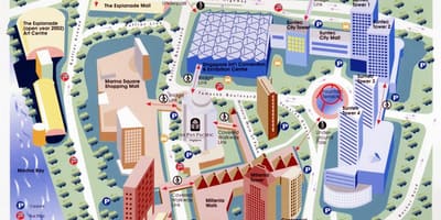 中央ビジネス地区シンガポールの地図