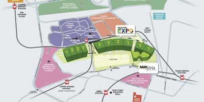 地図のシンガポールexpo