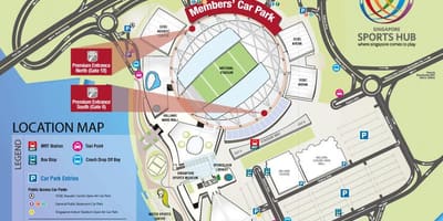 スタジアムmrtシンガポールの地図