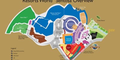 リゾーツワールドのホテルの地図