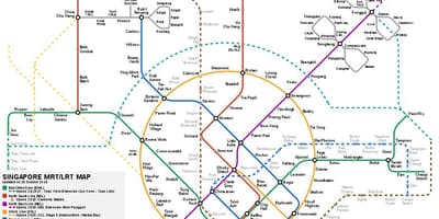 シンガポールmrtシステムの地図