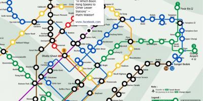 Mrt電車シンガポールの地図