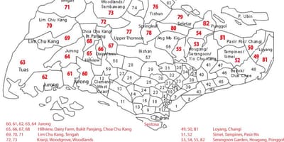 シンガポール郵便番号地図