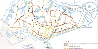 シンガポール道路地図