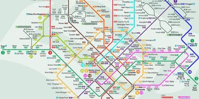 Smrtシンガポールの地図